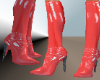 PVC Red Stiletto Boots