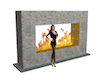 Stone Fireplace 2 Sided