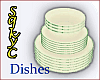 Green and Cream Dishes