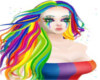 Rainbow Windblown Hair