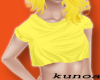 K| shortie top yellow