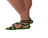 Meg green stars sandals