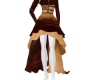 Brown Gold Suede Dress