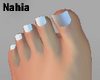 Feet White Short Nails