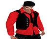 Black vest Red shirt