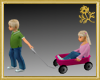 Children & Pink Wagon**