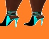 black n teal sexy  heels