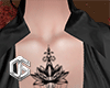 Chest Flower Tattoo