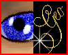 Geo Blue Glitter Eyes M