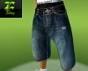 baggy jean shorts