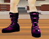 Purple Flame Gothic Boot