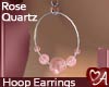 Rose Quartz Pearl Hoops