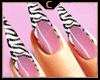 🤍 Zebra Nails