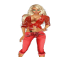 Red Capri Jeans