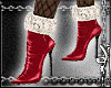 [W] Xmas Fur Boots - Red