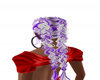 white n purple braides