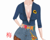 梅 denim outfit