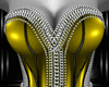 b yellow chain corset