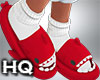 Shark Slipper Red M