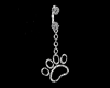 siilver paw belly ring