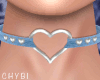 C~White Denim Choker