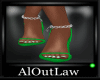 Green Chained Heels