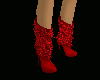 Red Beaded Fringe Boots