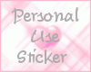 personal use sticker