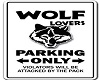 wolf parking sign