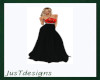 JT Ball Gown Black Red