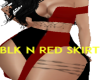 BLK N RED SKIRT