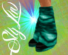 Teal Rave Monster Boots