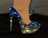 blue gold heels