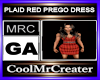 PLAID RED PREGO DRESS
