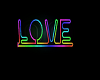 neon "love" multicolor
