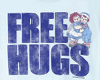 Free Hugs Tee Light Blue