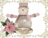pink xmas snowman