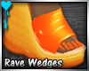 D™~Rave Wedges: Orange