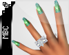 GRN Aqua Glitz Nail L