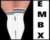 !EMBX White Socks Sporty