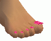 Pink glitter toes