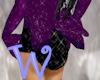 *W* Purple Sparkle Bow