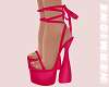 Cerise red sandals