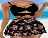 Black Top Floral Skirt
