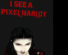 PIXEL HARLOT HEAD SIGN