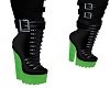 Strapped Boots green