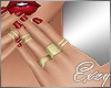 .: Gold Rings&Red Nail