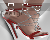 Red-white heels