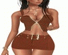 BROWN TOP & SKIRT