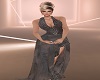 Shear Black Glitter Gown